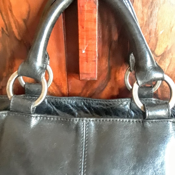Hobo International Black Vintage Leather Satchel - Picture 3 of 7